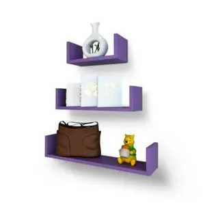 Wall Shelves Set of 3 (Purple)
