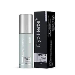Riyo Herbs Makeup Fixer Dewy Finish With Vitamin E Hyaluronic Acid & Tea Tree Oil Extracts Long Lasting Face Makeup Lightweight Makeup Fixer Spray 100ml