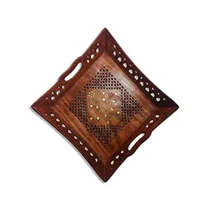 Handicrafts Wooden Square Tray