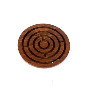 4"inch Wooden Puzzle Ball-in-a-Maze Games Puzzle Pedagogical Board Brain Teaser Games Fun Game for Kids