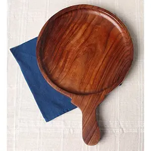 Wooden 10 Inch Pizza Plate Or Board Or Racket Round