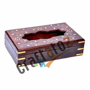 Sheesham Wood Tissue Box Size - 10x6x2 Inches