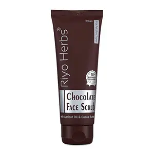 Riyo Herbs Chocolate Face Scrub Comes with the Goodness of Cocoa Butter Diminishes Dark Spots & Blemishes Reduces Puffiness Inflammation Unclog Pores & Removes Dead Skin Cells 100gm