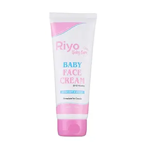 Riyo Herbs Baby Face Cream Rich in Vitamin E Essential Oils & Turmeric Prevents Dryness & Provides Non-Sticky Feel With Effective Hydration 100gm