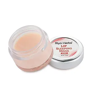 Riyo Herbs Lip Sleeping Mask | With Shea Butter Bees Wax & Berry | For Soothes & Moisturises Overnight Leaving More Supple & Soft Lips | Chemical Free 10gm