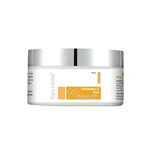 Riyo Herbs Vitamin-C Gel Cream With Vit-E Rosehip Oil & Lemon Peel Extracts For Fights Pigmentation Skin Damage & Makes Skin Even Tone Fast Absorbing Cream Gel 100gm