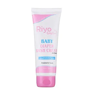 Riyo Herbs Baby Diaper Rash Cream with Shea Butter Glycerine Vitamin E Provide Protection Against Diaper Rashes & Heals Affected Area For Newly Born Babies & Extra Sensitive Skin Types 100gm