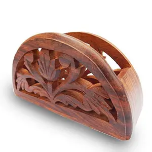 Wooden Napkin Holder Stand Table Tissue Paper Rack Chilai Decorative Handicraft