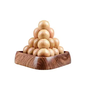 Wooden Ball Pyramid Puzzle Brain Teaser for Kids | Handmade |