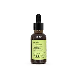 Neemli Naturals 2% Alpha Arbutin + Hyaluronic Acid Luminosity Concentrate Serum Improves Skin Tone Sun Damage Protection Minimizes Hyperpigmentation & Age Spots All Skin Types 15 ml (Pack of 1)