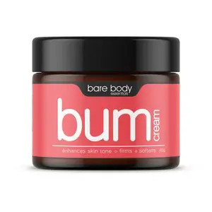 Bare Body Essentials Bum Cream Dermatologist Approved Reduces Dark Spots and Acne Prevents Stretch Marks Lightens Brightens Smoothens & Anticellulite Back and Bum Skin With Coffee Orange Peel and Honey 60g