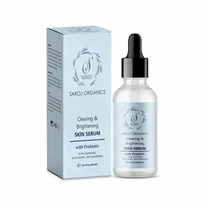 Saroj Organics Clearing And brightening Serum 30 ml Help to Improve acne blemishes acne marks repairing damaged skin and skin whitening - for men and women