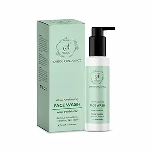 Saroj Organics Glow awakening facewash 100 ml for skin glow skin hydration and removing impurities - for Men and Women