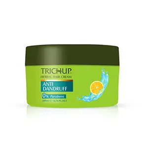 Trichup Anti-Dandruff Herbal Hair Cream - Enriched with Neem Rosemary Lemon & Tea Tree Oil - Fights Dandruff Soothes the Itchy and Flaky Scalp (200ml)