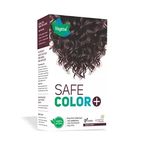 Vegetal Safe Hair Color - Burgundy 100gm - Certified Organic Chemical and Allergy Free Bio Natural Hair Color with No Ammonia Formula for Men and Women