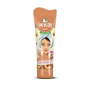 IKKAI Organic Awesome Almond Face Scrub | Walnut Shells | Vitamin E | Chemical Free | All Skin Types | 100g
