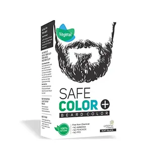 Vegetal Organic Beard Hair Dye For Men -Black 25g.
