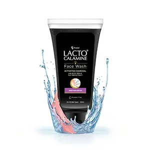 Lacto Calamine Activated Charcoal Face Wash with Aloe Vera & Tea Tree Extract for Deep Skin Detox. Removes impurities and fights blackheads & whiteheads. No Parabens No Sulphates - 100 ml Pack of 1