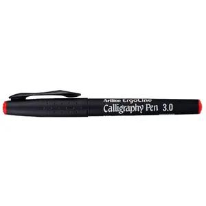 Artline Ergoline Calligraphy 3.0mm Pen - Red- pack of 3