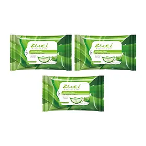 Zuci Sunscreen Wipes with Aloe and Vitamin E (Pack of 3 = 45 Wipes)