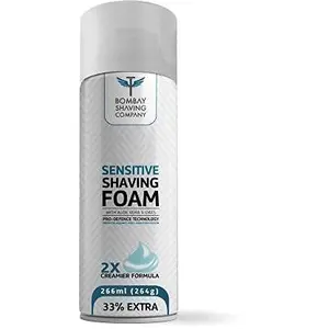 Bombay Shaving Company Sensitive Shaving Foam266 ml (33% Extra) with Aloe Vera & Oats (Aloe Vera)