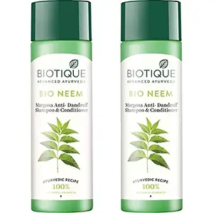 Biotique Bio Margosa Anti-Dandruff Shampoo & Conditioner 190 ml (Total 380 ml)