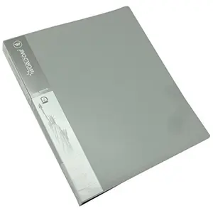 World One RB400 Ring Binder A4 with Clip Gray Pack of 10