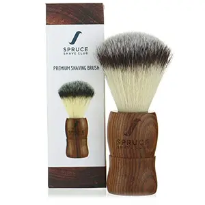 Dharma Spruce Shave Club Shaving Brush For Men | Sheesham Wood Shaving Brush with Ultra Soft & Absorbent Bristles & Long Handle | Imitation Badger Hair Shaving Brush | For A Smooth Shave