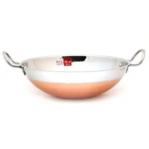 KCL Stainless Steel Copper Bottom Kadai Patti (Without Lid) Cookware - 1 Unit - Diamater - 32 cm Capacity 3000ML