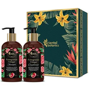 Oriental Botanics Pomegranate Vinegar Shampoo + Pomegranate Vinegar Conditioner 300ml each - No SLS Paraben