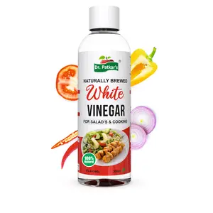 Dr. Patkar's 100% Natural Brewed White Vinegar for Salad Cooking | Cleaning Purpose | Flavoursome & Nutritious 200 ml