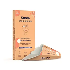 Sanfe Stand and Pee Disposable Female Urination Device for Women - 20 Funnels | Portable Leak-proof Stand and Pee Funnels for Women Girls| Public Toilets Travel Camping Hiking and Outdoor Activities