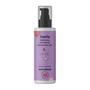 Sanfe Sensual Intimate Massage Gel for Women - 50ml with Strawberry & Coconut extracts | All Natural Stimulant | Non Greasy | Lubricant & Moisturizing Gel for Women