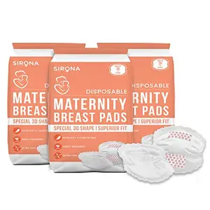 Sirona Disposable Maternity and Nursing Breast Pads for Women â 108 Units (3 Pack â 36 Pads Each)