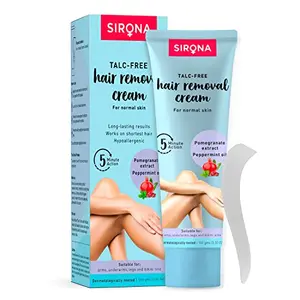 Sirona Hair Removal Cream for Women Normal Skin - 100 gm| with No Talc No Harmful Chemicals | Ideal for Bikini Line Underarm Legs | Dermatologically Tested