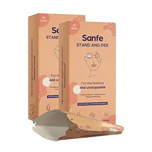 Sanfe Stand and Pee Disposable Female Urination Device for Women | Portable Leak-proof Stand and Pee Funnels for Women Girls| Public Toilets Travel Camping Hiking and Outdoor Activities