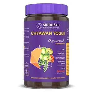 Siddhayu (From Baidyanath) Chyawan Yogue Jaggery Chyawanprash I Enriched with Zinc Vitamin C Pure Cow Ghee I Immunity Booster For Adults And Kids I 900 Gms