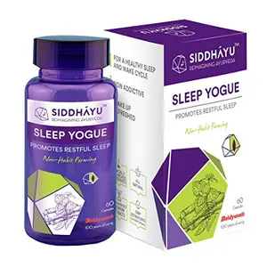 Siddhayu Sleep Yogue Capsules for Healthy & Restful Sleep (From the house of Baidyanath) Ayurvedic Sleeping Tablets I 60 Tablets