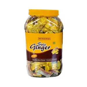 Smyle Ayurvedic Throat Cough Drops (Ginger) | Vegan and Natural Lozenges - 200s