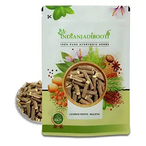 IndianJadiBooti Mulethi Stick Licorice Root Yashtimadhu Sweet Troot Jeshthamadha 250 Grams Pack