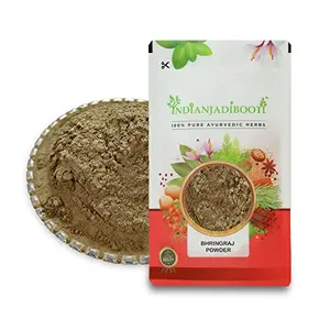 IndianJadiBooti Bhringraj Bhangra Eclipta Alba Leaves Powder 100 Grams Pack