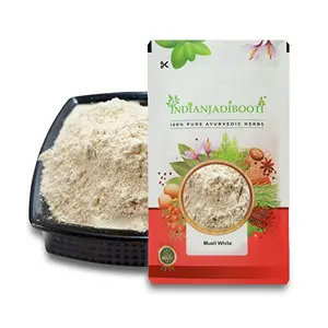 IndianJadiBooti Musli Safed Powder - White Musli Powder - Shwet Muslie Powder - Chlorophytum Borivilianum 100 Grams
