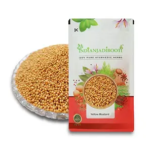 IndianJadiBooti Yellow Mustard Seeds 100 Grams Pack