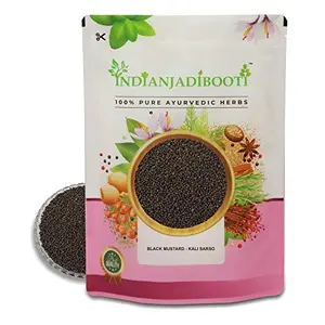 IndianJadiBooti Black Mustard Seeds Sarso Kali 400 Grams Pack
