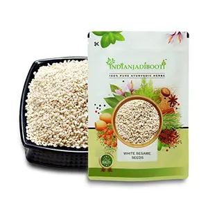IndianJadiBooti White Sesame Seeds 400 Grams Pack