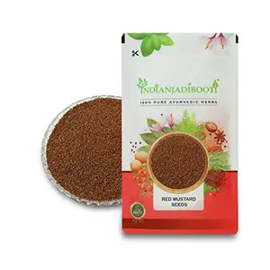 IndianJadiBooti Rai Red Mustard Seeds 100 Grams Pack