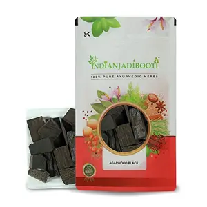 IndianJadiBooti Agar Wood Black (Without Fragrance) 100 Grams Pack