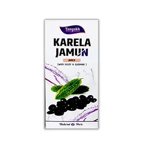 Tansukh Karela Jamun Juice with Giloy & Gudmar 1litre | Karela Jamun Swaras | Ayurvedic Natural & Herbal Juice | Controls Blood Sugar Levels Lowers Bad Cholesterol