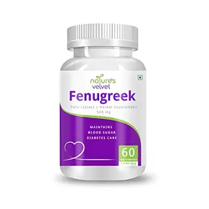 Natures Velvet Lifecare Fenugreek Pure Extract (500 mg) 60 veggie capsules - Pack of 1