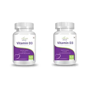 nature's velvet Lifecare Vitamin D-3 for Bone and Teeth Health 60 Softgels (1+1)